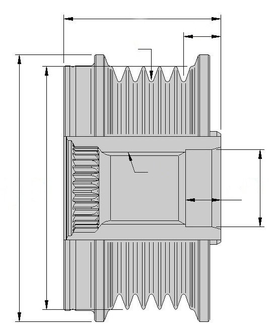 9XU 358 039-191 ШКИВ ГЕНЕРАТОРА BMW 1 (E81) BEHR (HELLA), 9XU358039191